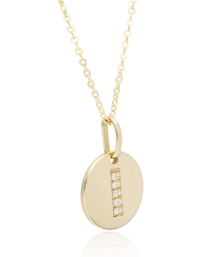 Gargantilla Oro 18k y diamantes 0.015cts "Bright I"