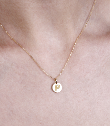 Gargantilla Oro 18k y diamantes 0.033cts "Bright P"