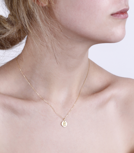 Gargantilla Oro 18k y diamantes 0.042cts "Bright E"