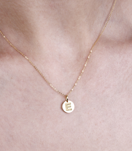 Gargantilla Oro 18k y diamantes 0.042cts "Bright E"