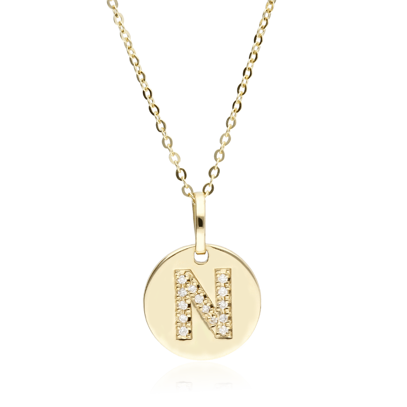 Gargantilla Oro 18k y diamantes 0.042cts "Bright N"