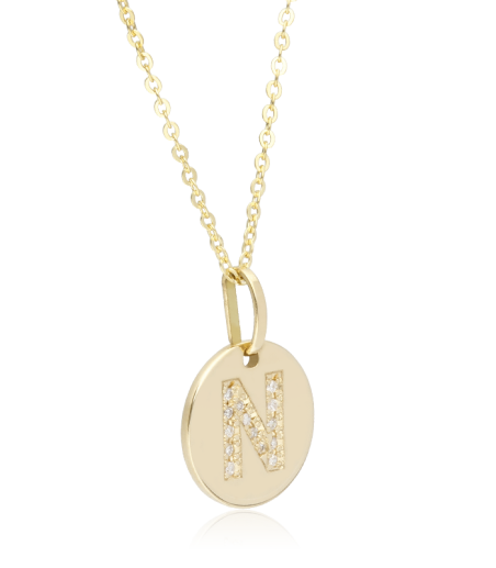 Gargantilla Oro 18k y diamantes 0.042cts "Bright N"