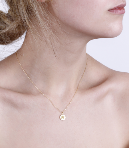 Gargantilla Oro 18k y diamantes 0.042cts "Bright N"