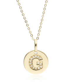 Gargantilla Oro 18k y diamantes 0.042cts "Bright G"