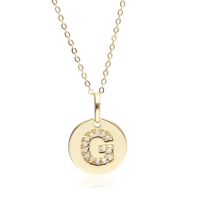 Gargantilla Oro 18k y diamantes 0.042cts "Bright G"