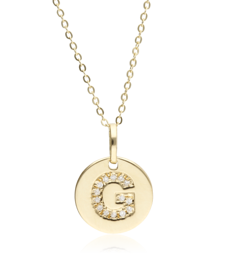 Gargantilla Oro 18k y diamantes 0.042cts "Bright G"