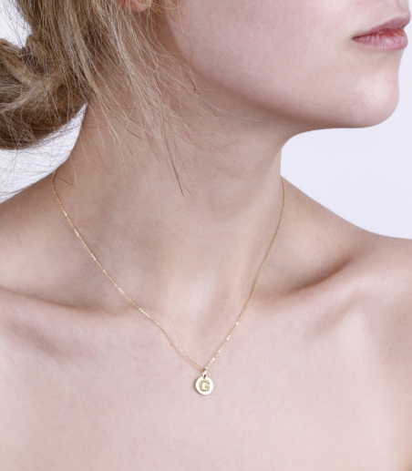 Gargantilla Oro 18k y diamantes 0.042cts "Bright G"