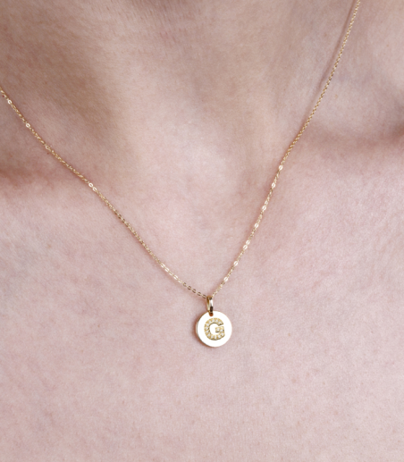 Gargantilla Oro 18k y diamantes 0.042cts "Bright G"