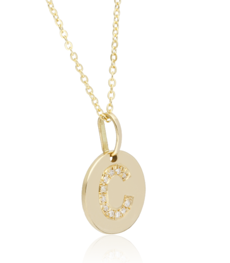 Gargantilla Oro 18k y diamantes 0.033cts "Bright C"