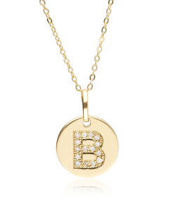 Gargantilla "Bright B" en Oro 18k y Diamantes