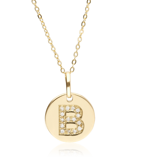 Gargantilla Oro 18k y diamantes 0.045cts "Bright B"