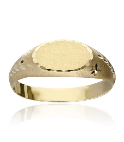 OVAL TALLADO ORO 18K