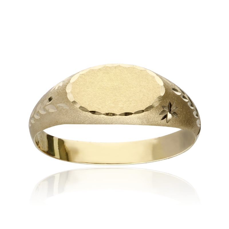 SELLO "BOUMIA" OVAL TALLADO ORO 18K