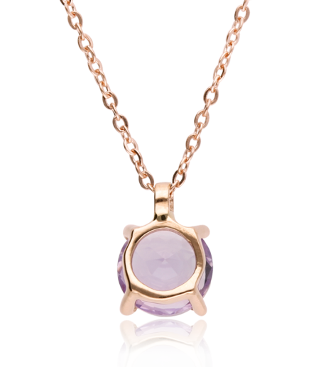 GARGANTILLA "CLAW" ORO ROSA 18K Y AMATISTA