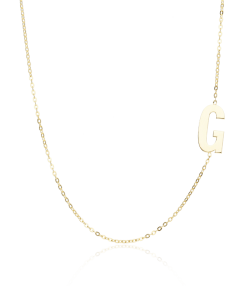 Gargantilla Glam Letra "G" oro 18k