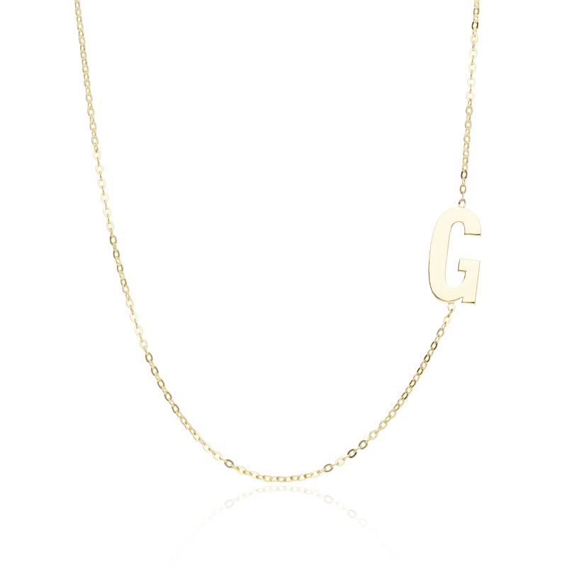 Gargantilla Glam Letra "G" oro 18k