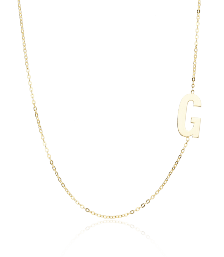 Gargantilla Glam Letra "G" oro 18k