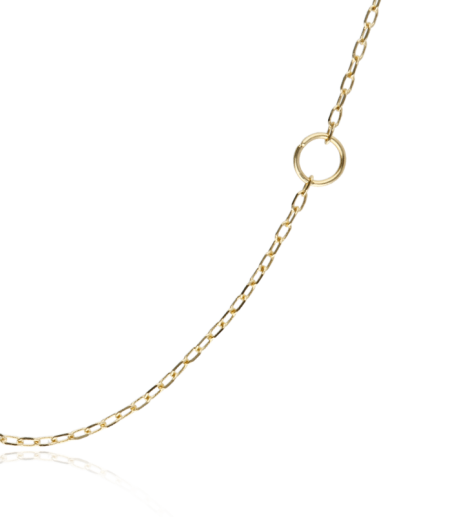 Gargantilla Oro 18k y diamante 0.005cts "Bright Moon"
