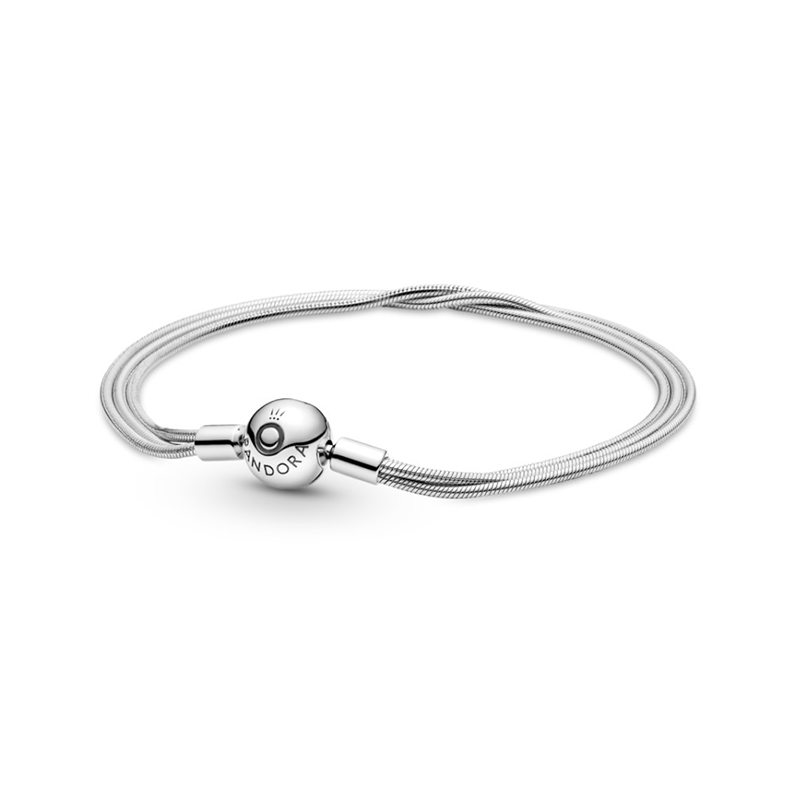 Pulsera Pandora Moments en plata de ley Multi Cadena de Serpiente 599338C00