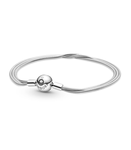 Pulsera Pandora Moments en plata de ley Multi Cadena de Serpiente 599338C00