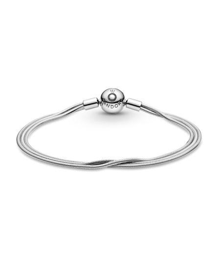 Pulsera Pandora Moments en plata de ley Multi Cadena de Serpiente 599338C00