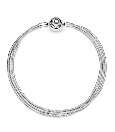 Pulsera Pandora Moments en plata de ley Multi Cadena de Serpiente 599338C00