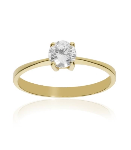 Anillo "Diana" Oro 18k y circonita