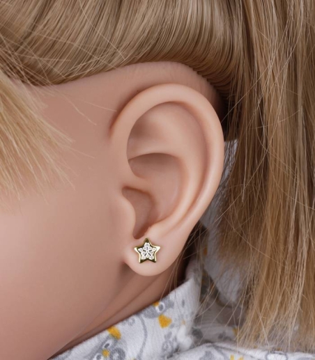 Pendientes Oro 18k y circonitas "Larisa"