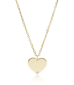 Gargantilla "Bright Cuore" en Oro 18k y Diamante