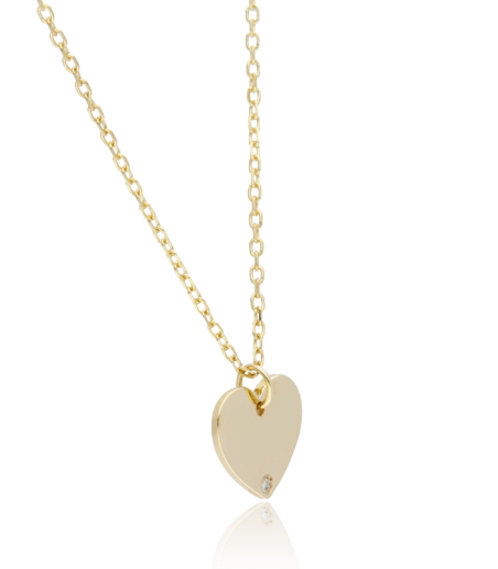 Gargantilla "Bright Cuore" en Oro 18k y Diamante