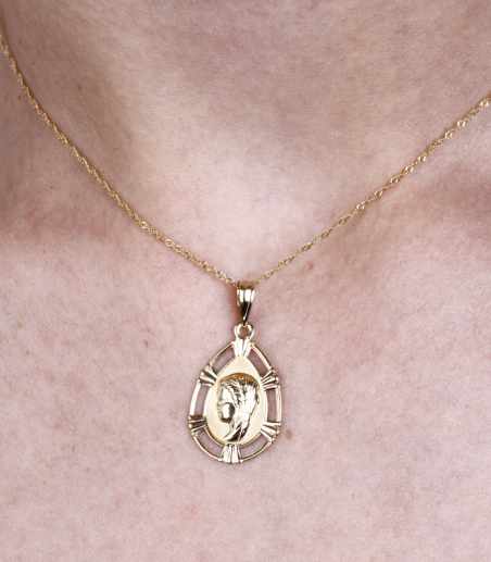 Medalla Virgen Niña Oro 18k "Tiddas"