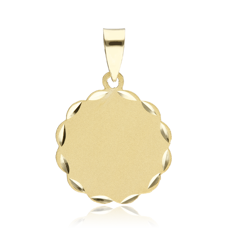 Medalla Oro 18k Tallada 16mm "Tanta"