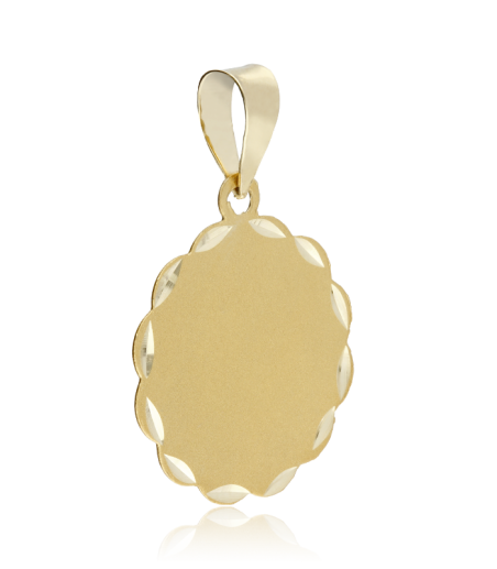 Medalla Oro 18k Tallada 16mm "Tanta"