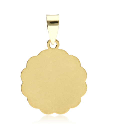 Medalla Oro 18k Tallada 16mm "Tanta"