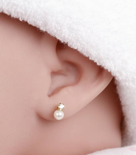 PENDIENTES "LENNA" ORO 18K PERLAS CULTIVADAS 5MM