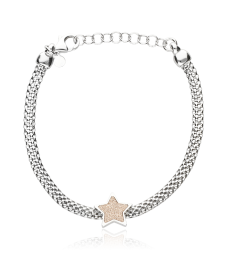 Pulsera "Georgia II" Estrella en Plata de Primera Ley