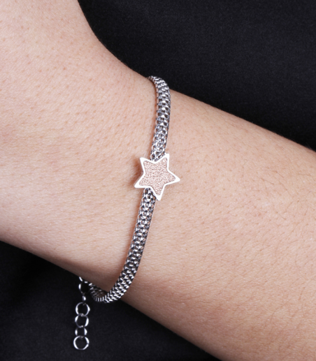 Pulsera "Georgia II" Estrella en Plata de Primera Ley