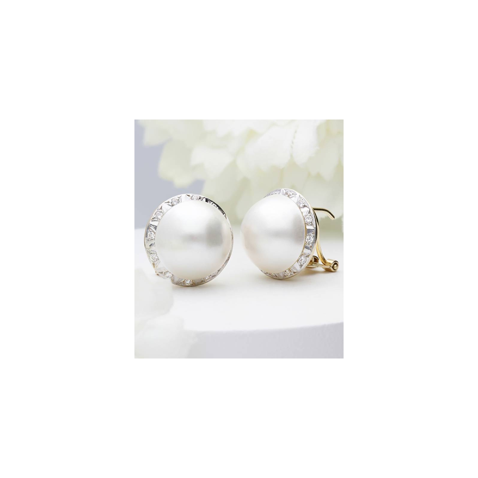 Pendientes Eternity oro 18k y perlas cultivadas