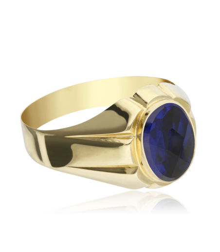 SELLO "ZAIO" P. AZUL Y ORO 18K