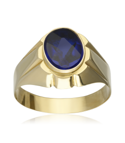 SELLO "ZAIO" P. AZUL Y ORO 18K