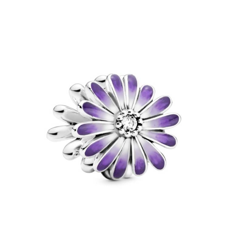 CHARM PLATA MARGARITA MORADA 798775C02