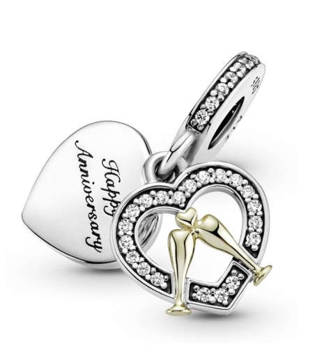 CHARM COLG. PLATA Y ORO FELIZ ANIVERSARI 799322C01