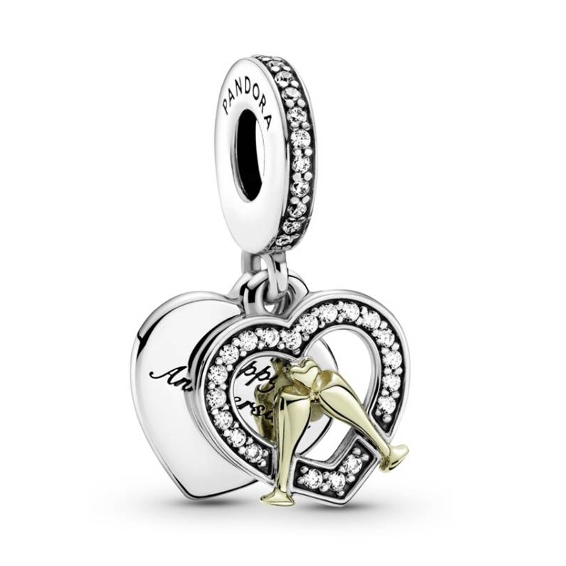 CHARM COLG. PLATA Y ORO FELIZ ANIVERSARI 799322C01 CHARM COLG. PLATA Y ORO FELIZ ANIVERSARI 799322C01