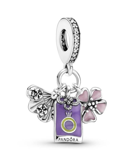 CHARM COLGANTE PANDORA CEREZO, AMULETO Y ABANICO JAPONÉS 799326C01