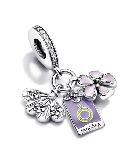 CHARM COLGANTE PANDORA CEREZO, AMULETO Y ABANICO JAPONÉS 799326C01