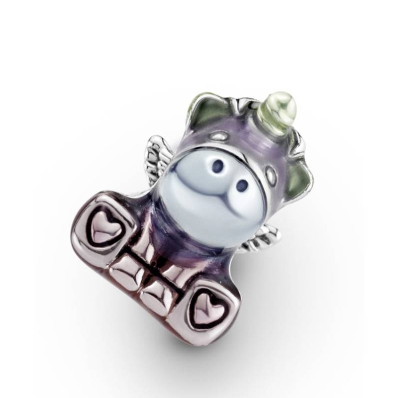 Charm en plata de ley Bruno El Unicornio Arcoiris 799353C01