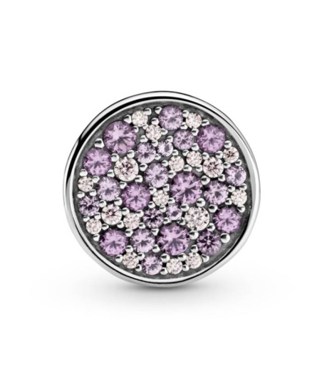 CHARM PLATA REFLEXIONS CIRCULO PAVE ROSA 799362C01