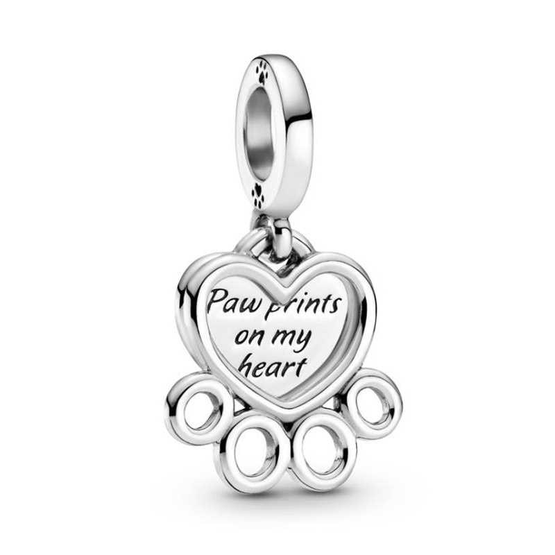 CHARM COLG. PLATA CORAZONES Y PATAS 799360C00