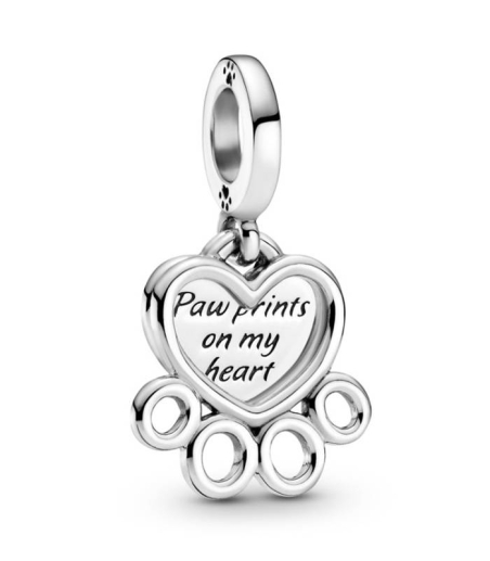 CHARM COLG. PLATA CORAZONES Y PATAS 799360C00