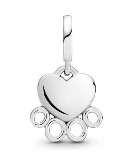 CHARM COLG. PLATA CORAZONES Y PATAS 799360C00